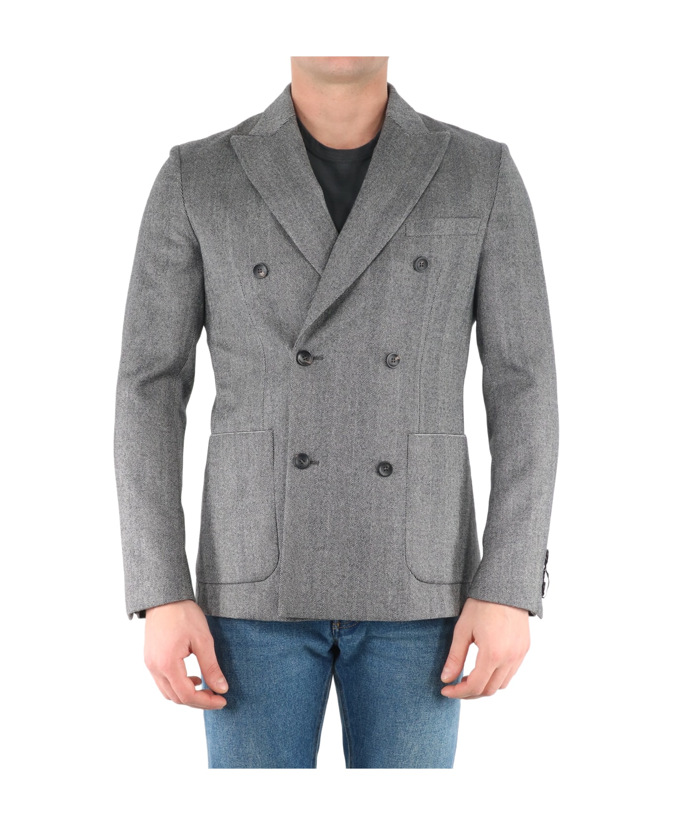 Tonello Grey Wool Jacket - GREY