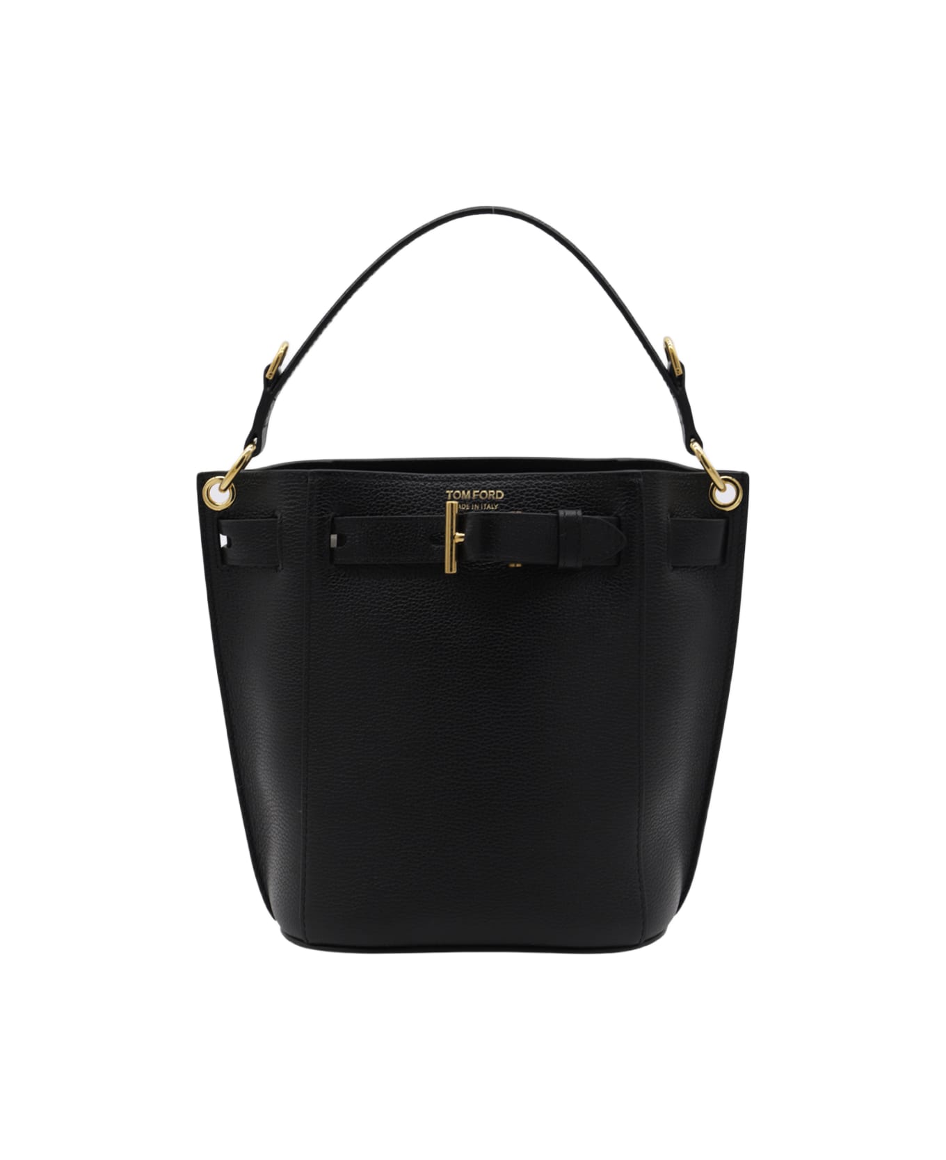 Tom Ford Black Leather Shoulder Bag - Black