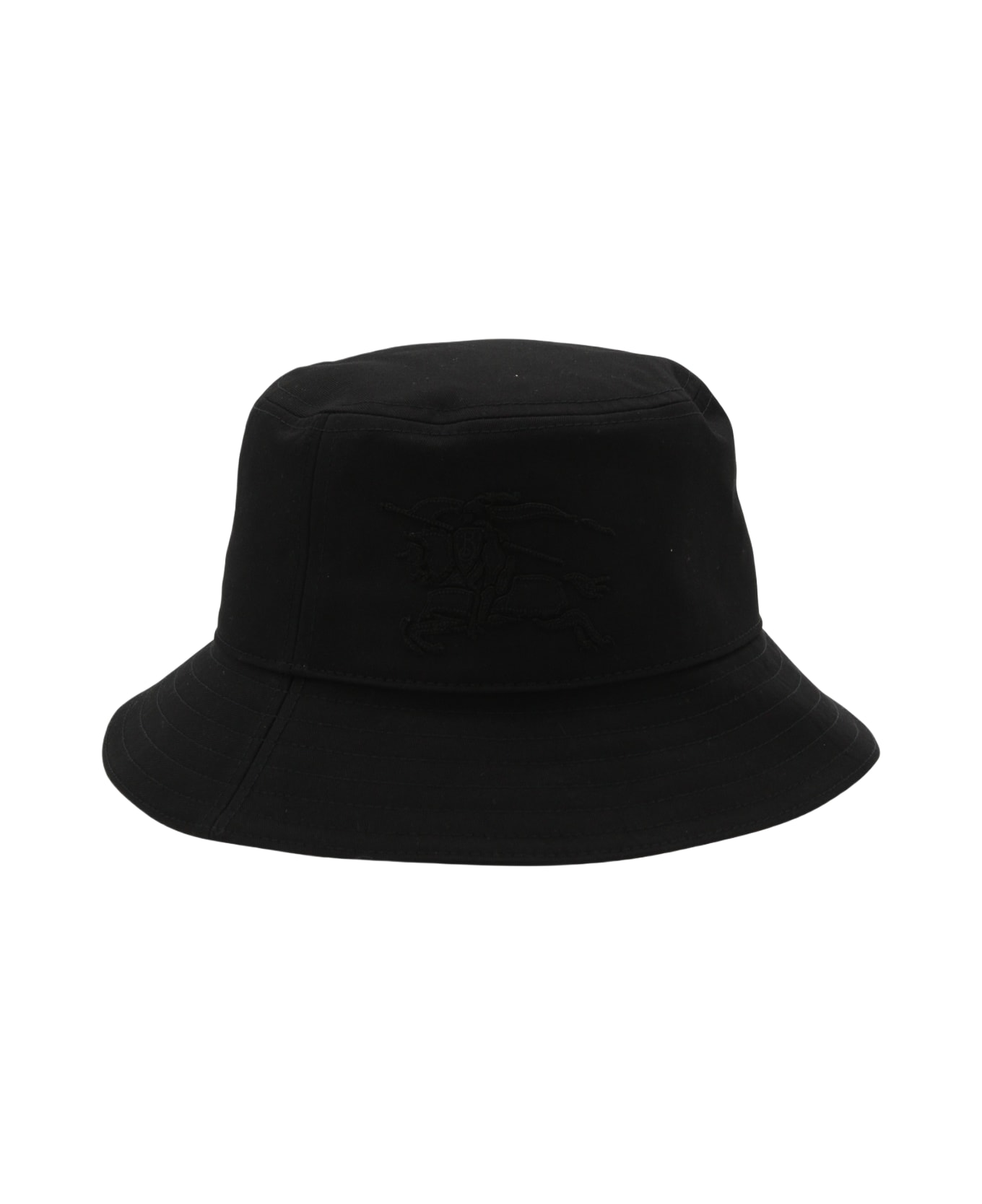 Burberry Black Cotton Blend Bucket Hat - Black