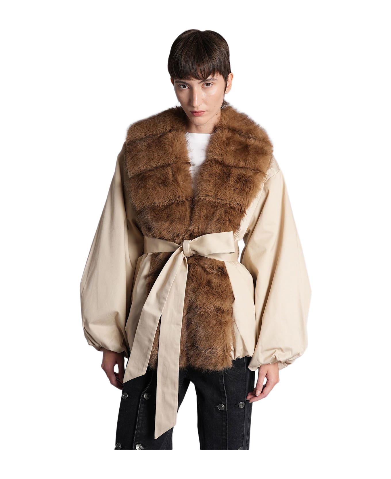 Rotate by Birger Christensen Casual Jacket In Beige Polyester - beige