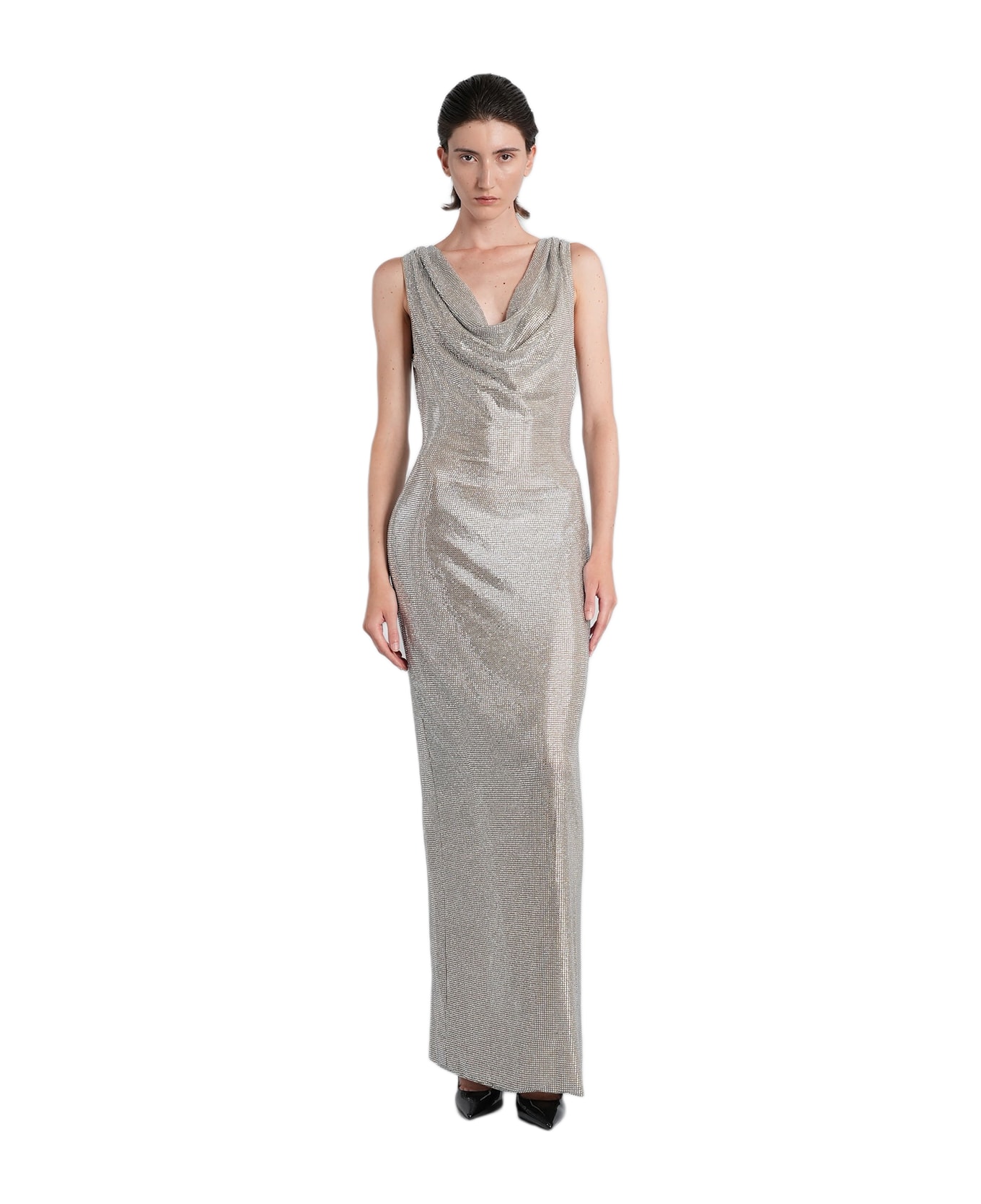Giuseppe di Morabito Long Dress In Silver Polyamide - silver
