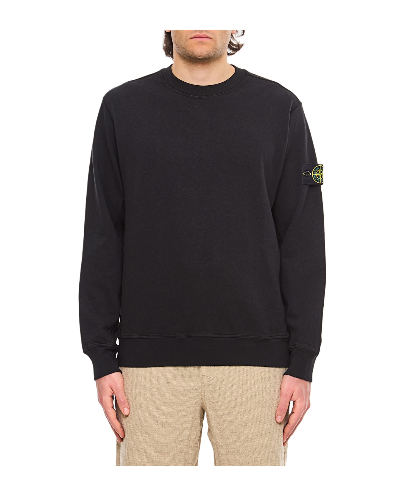 Stone Island Malfilè Sweatshirt - Black