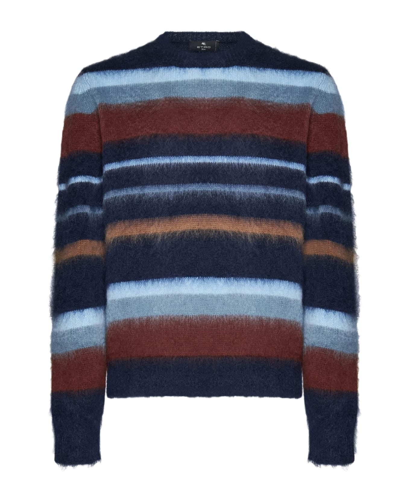 Etro Striped Mohair-blend Sweater Etro - Blu