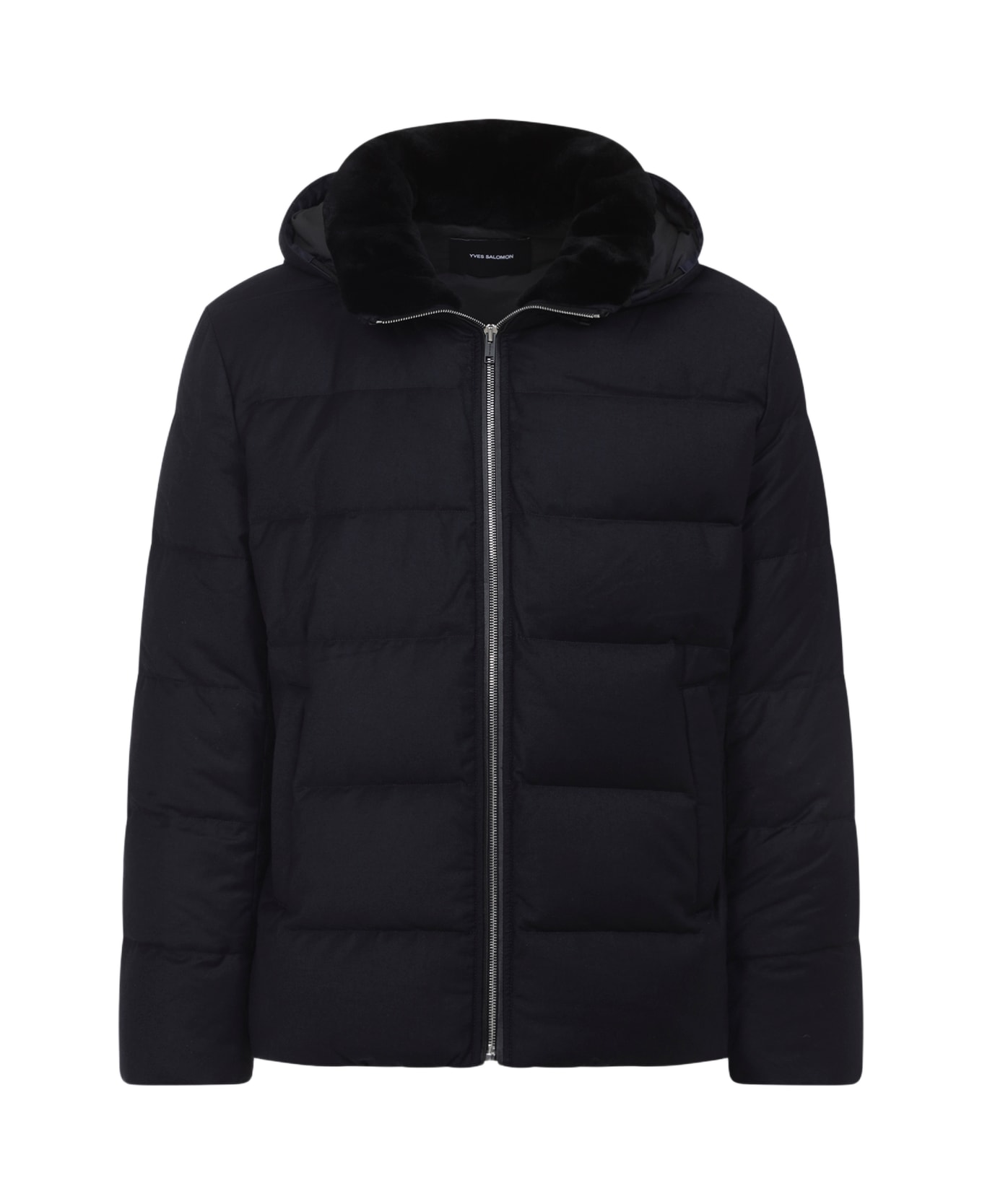 Yves Salomon Mink Down Jacket - Navy Noir ダウンジャケット