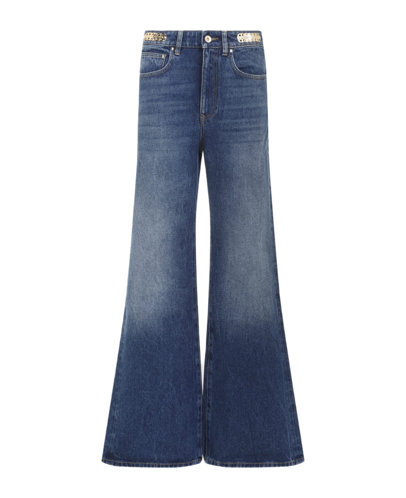 Paco Rabanne Wide Leg Pants - Blue