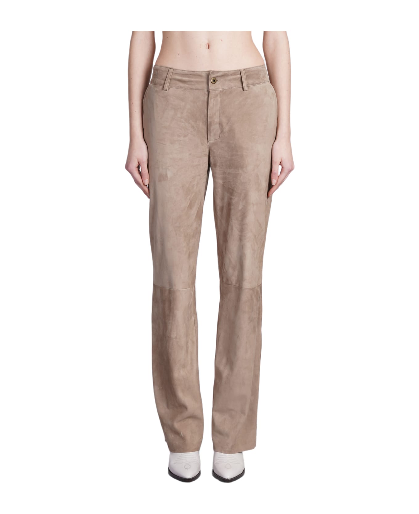 Salvatore Santoro Pants In Beige Leather - beige