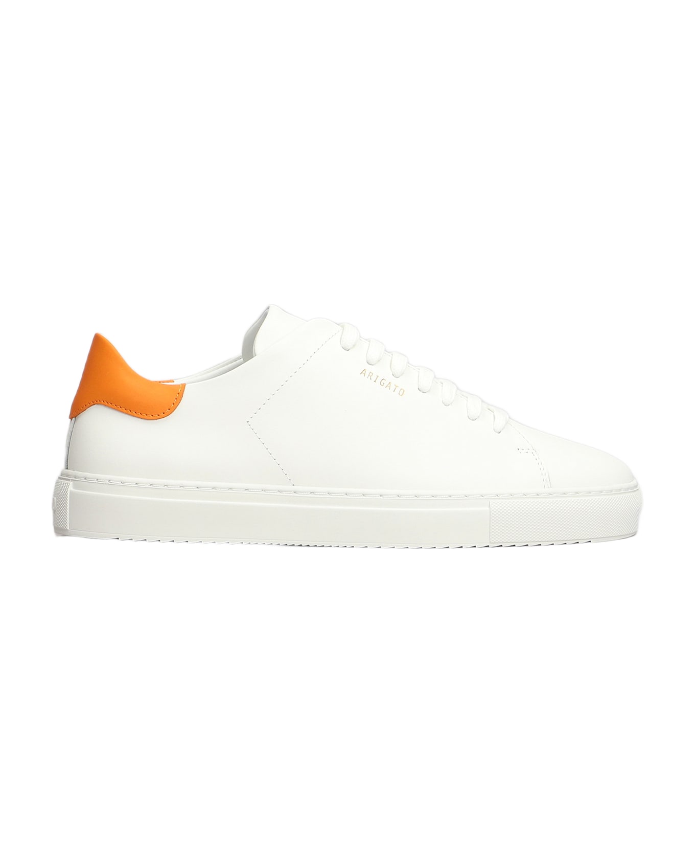 Axel Arigato Clean 90 Sneakers In White Leather - WHITEORANGE