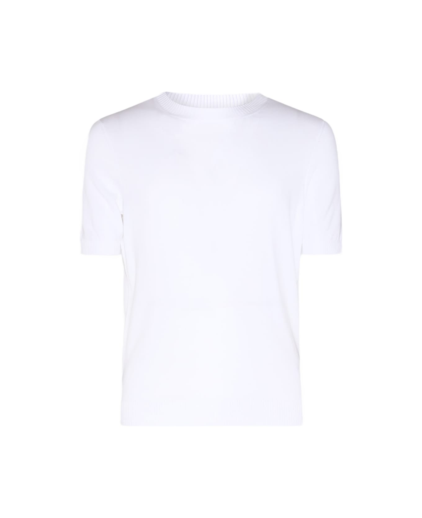 Malo White Cotton T-shirt - LATTE