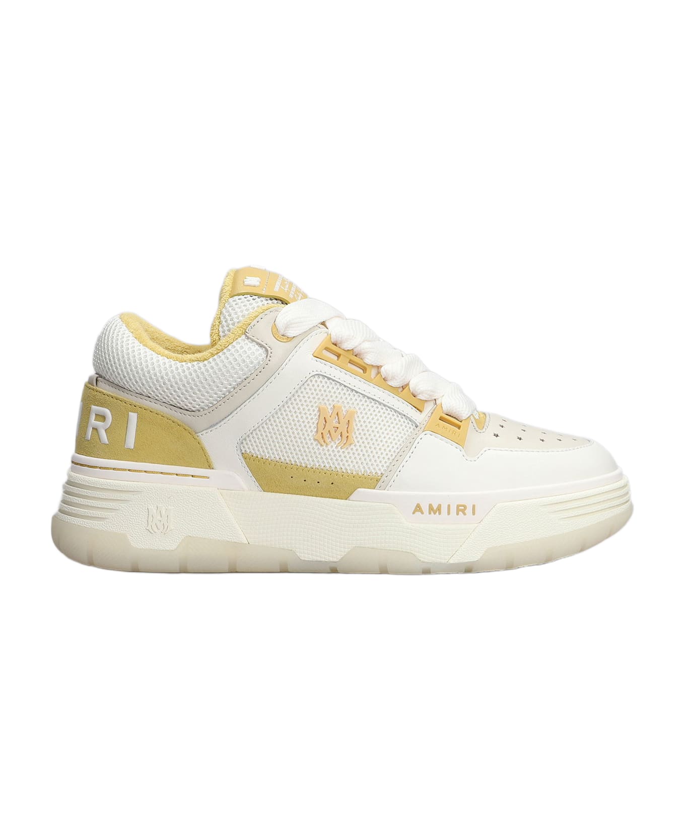 AMIRI Ma1 Sneakers In Beige Leather And Fabric - beige