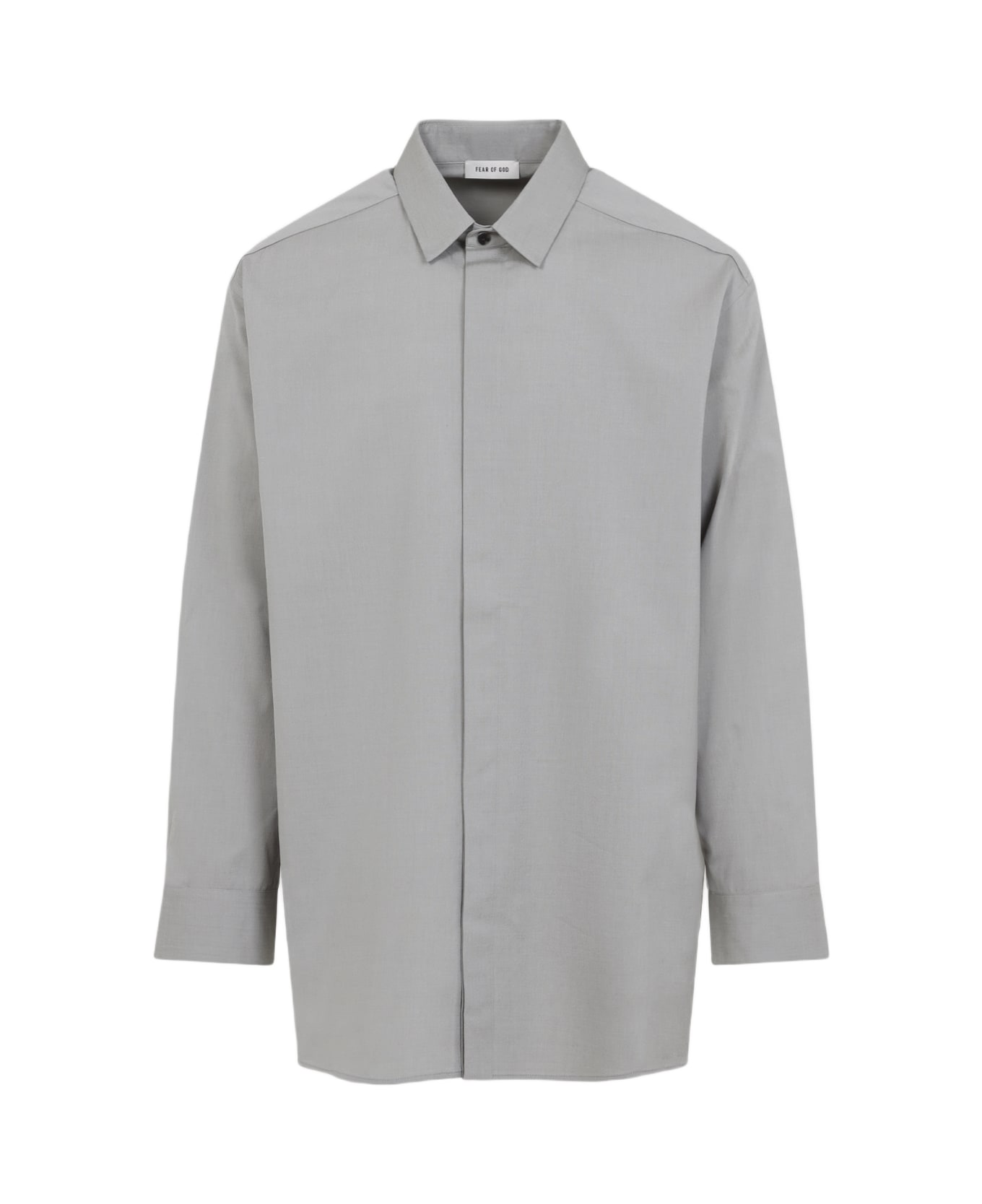 Fear of God Button Up Shirt - Melange Dove Grey