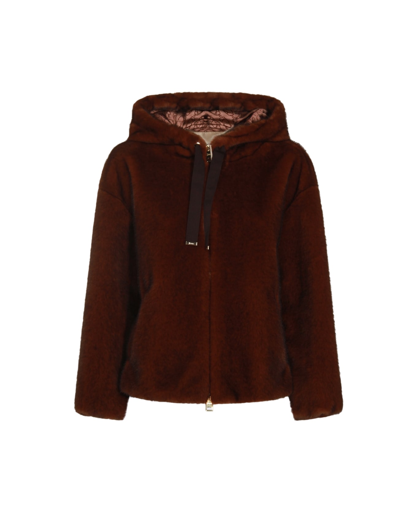 Herno Dark Brown Cotton Casual Jacket