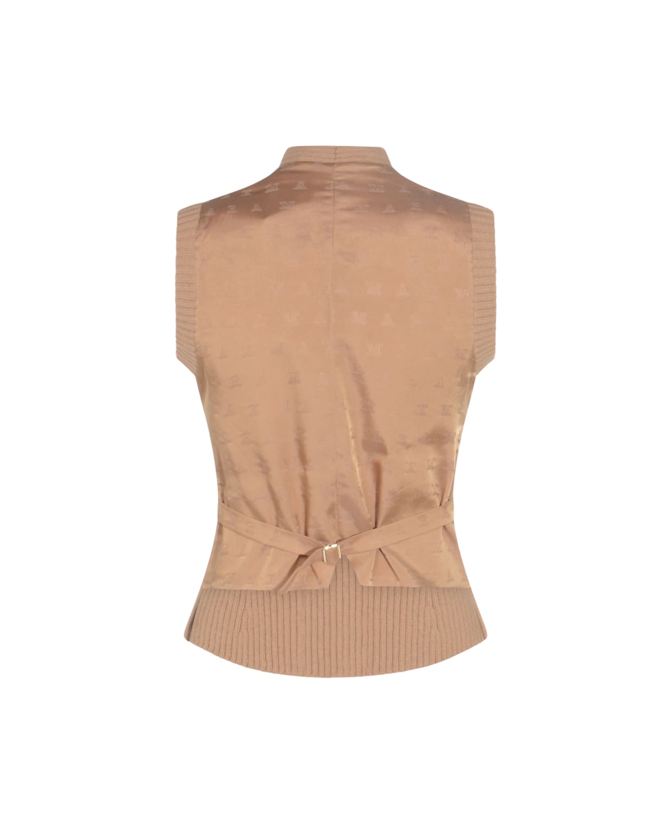 Max Mara Brown Wool Madre Knitwear - Camel