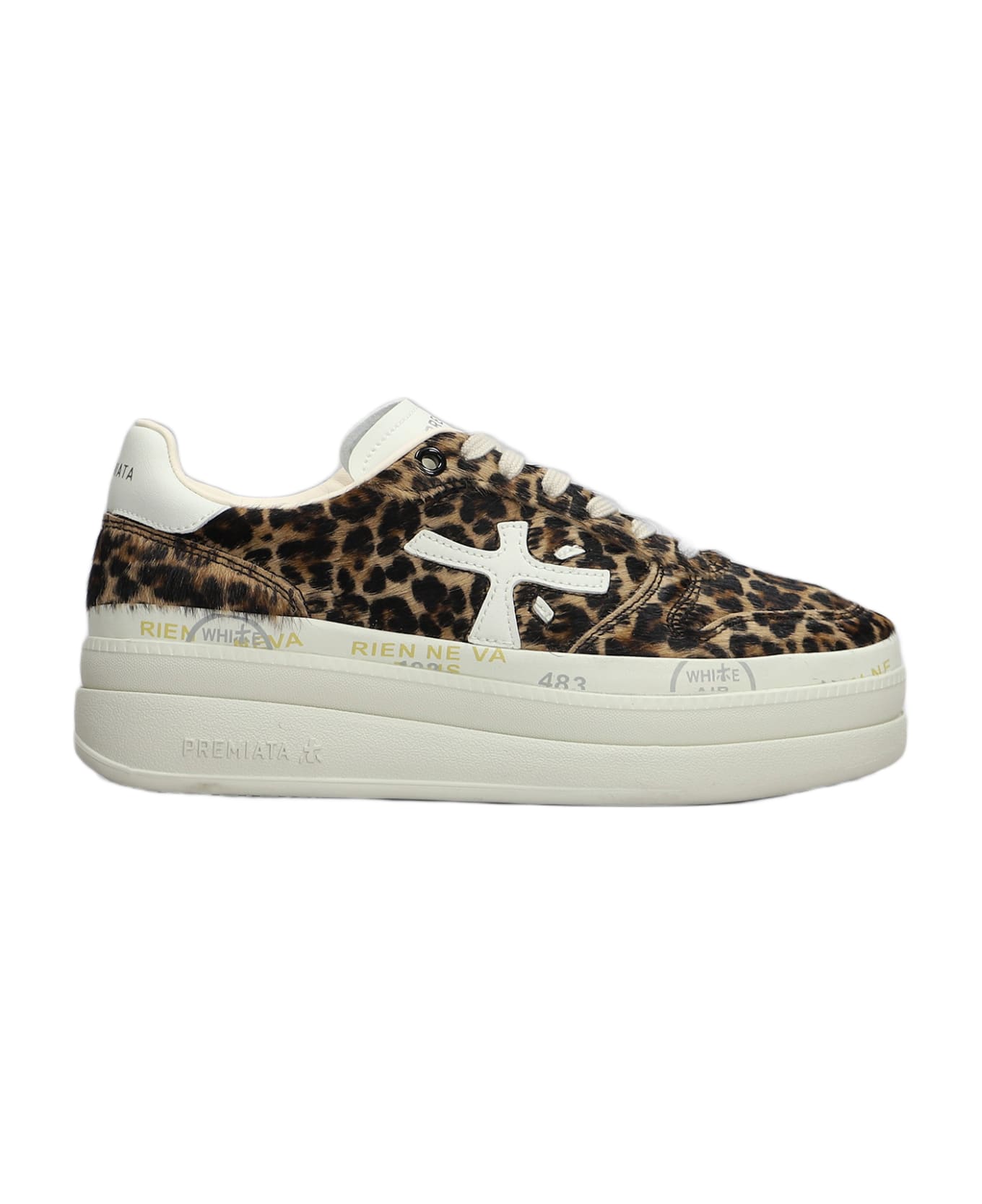 Premiata Micol Sneakers In Animalier Pony Skin - MULTICOLOUR