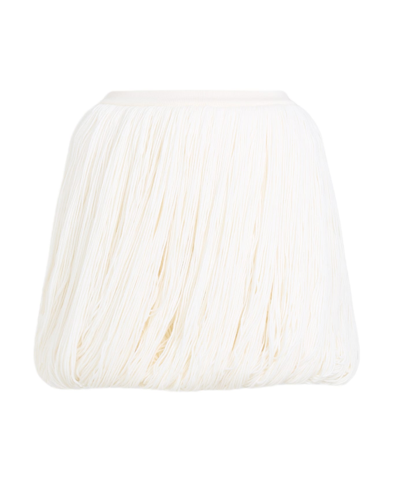 Alaia Alaïa Fringes Skirt - Blanc Casse