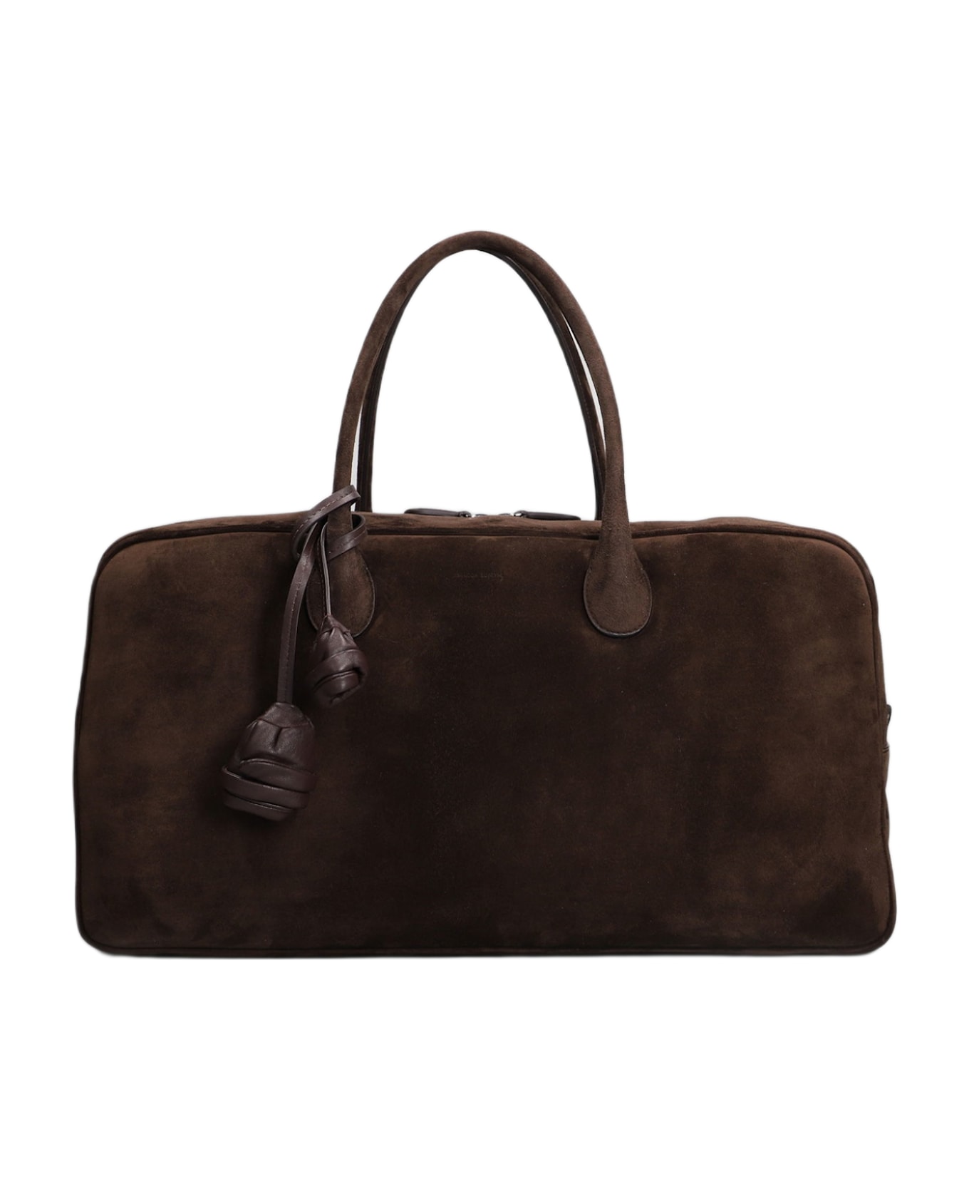 Magda Butrym Brigitte Large Hand Bag In Brown Suede - brown