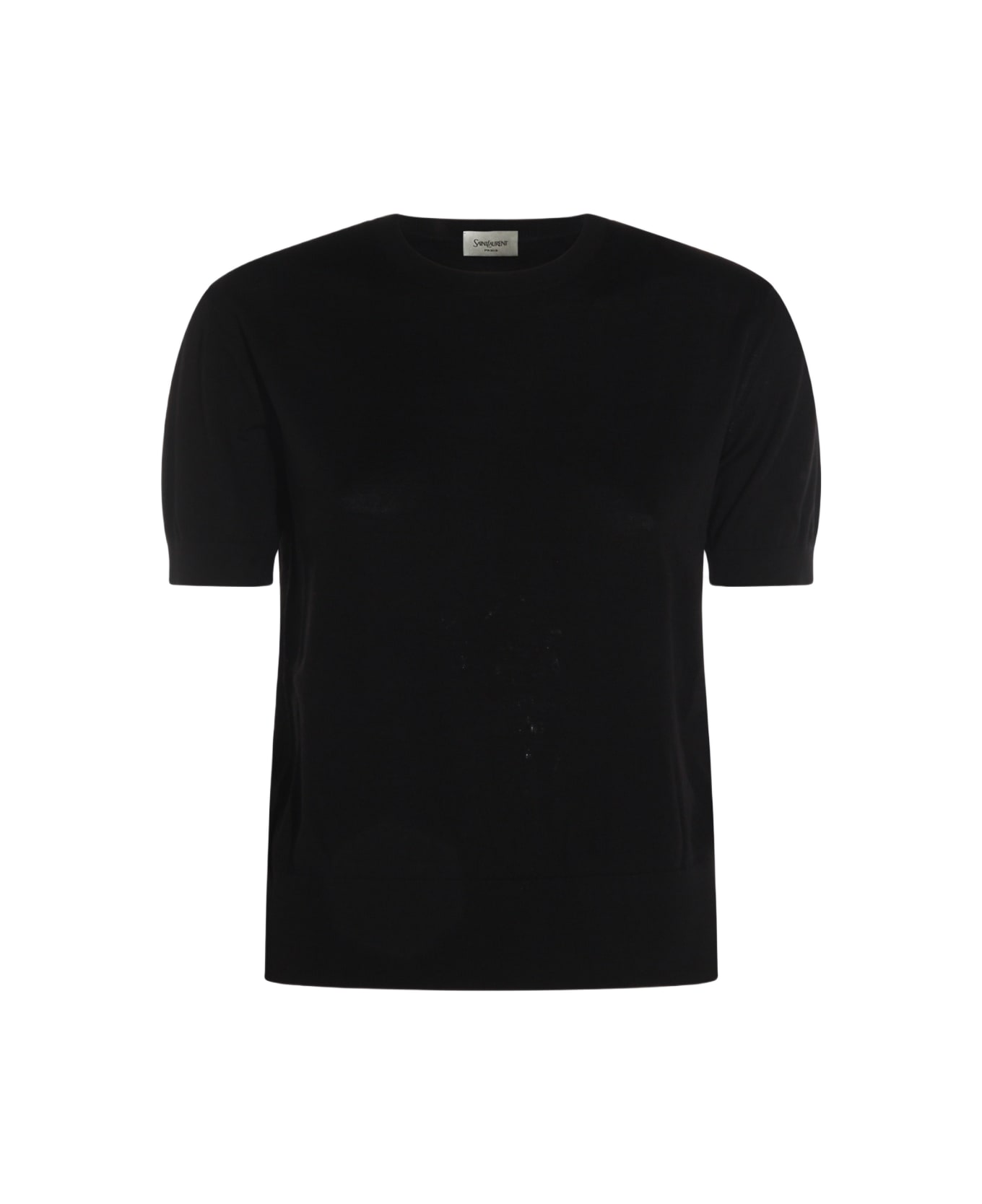 Saint Laurent Black Wool Knitwear - Black