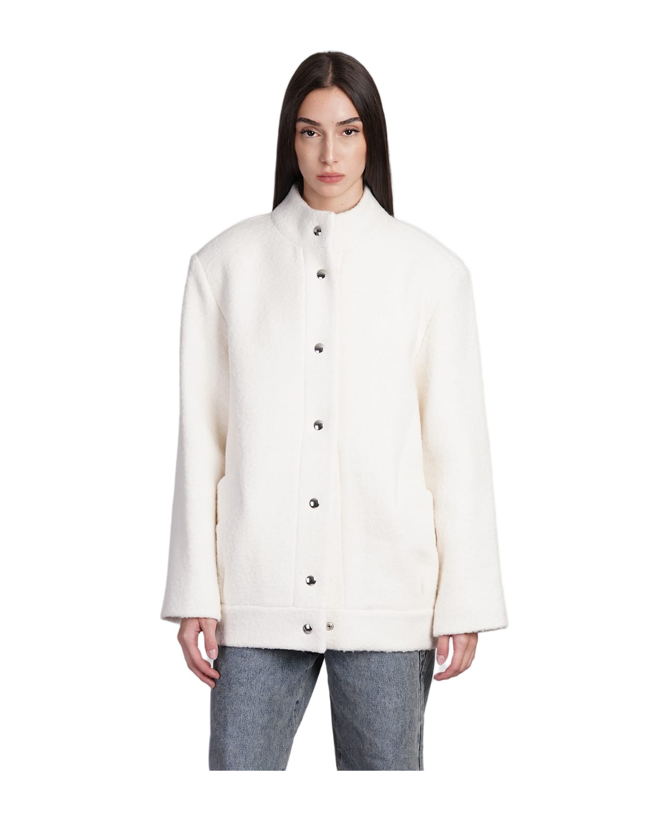 IRO Jamelia Casual Jacket In Beige Acrylic - beige