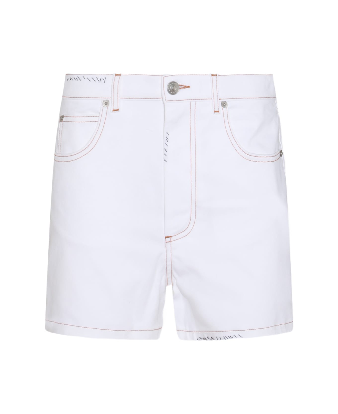 Marni White Cotton Shorts - LILY WHITE ショートパンツ