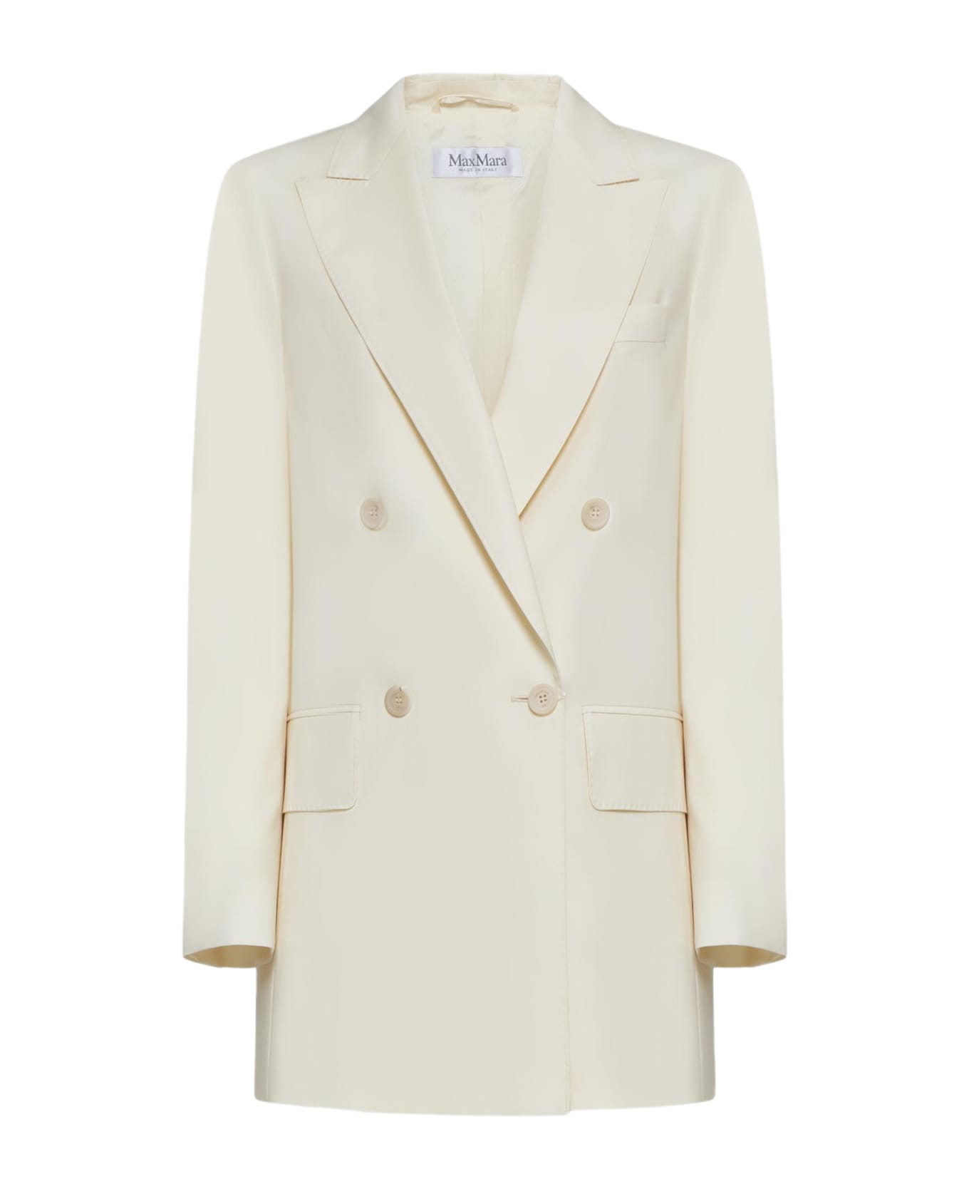 Max Mara Elegia Double-breasted Wool Blazer - Cream