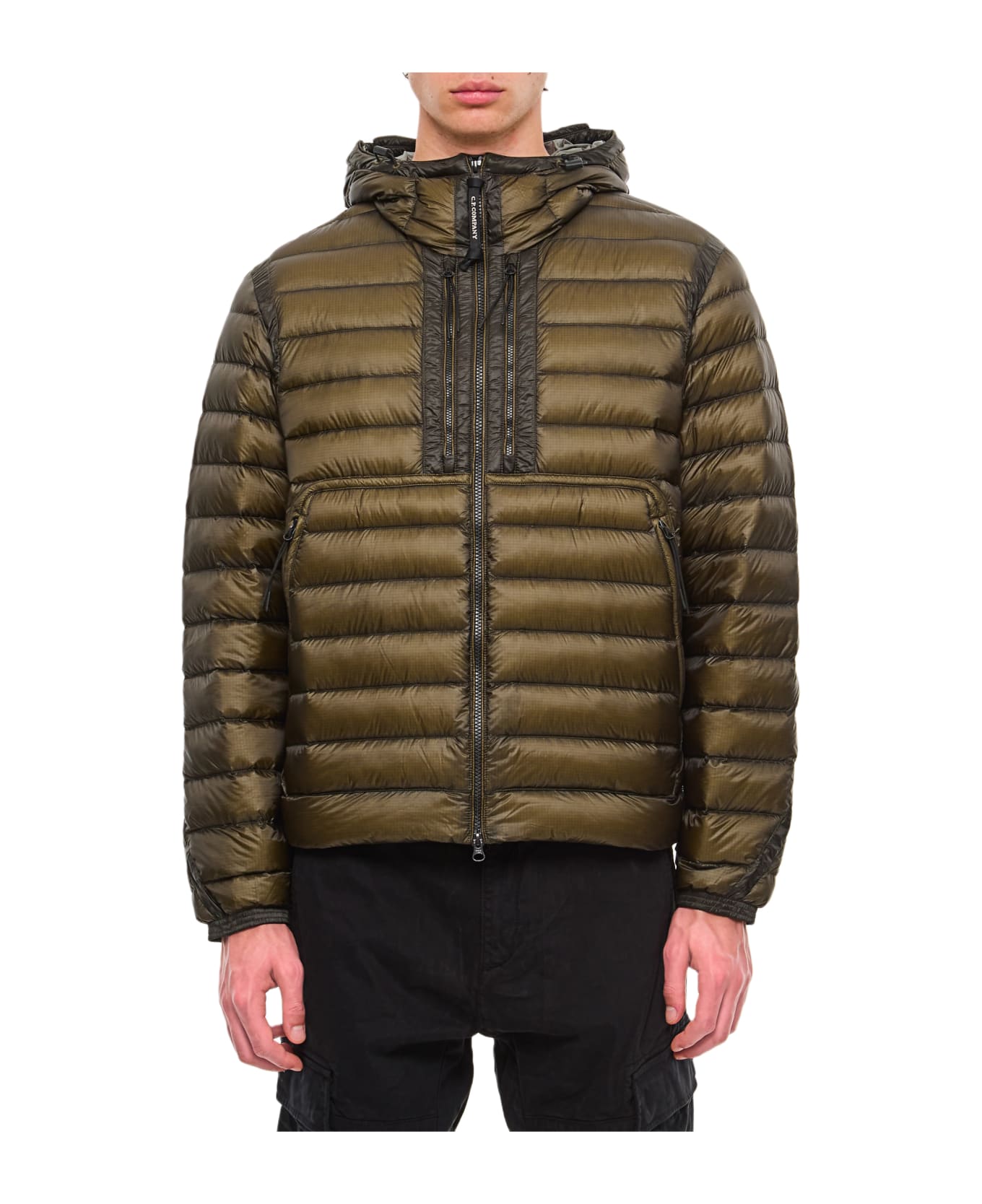 C.P. Company D.d. Shell Goggle Down Jacket - Green