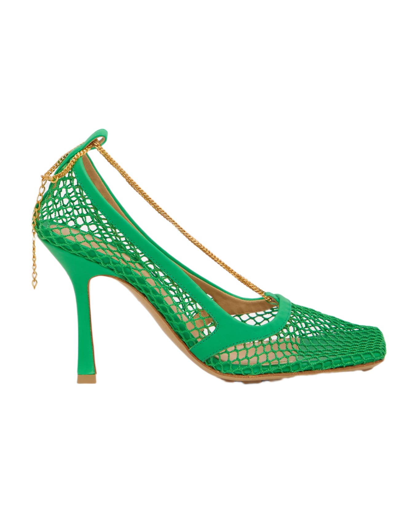 Bottega Veneta Green Stretch Sandals - Parakeet ハイヒール
