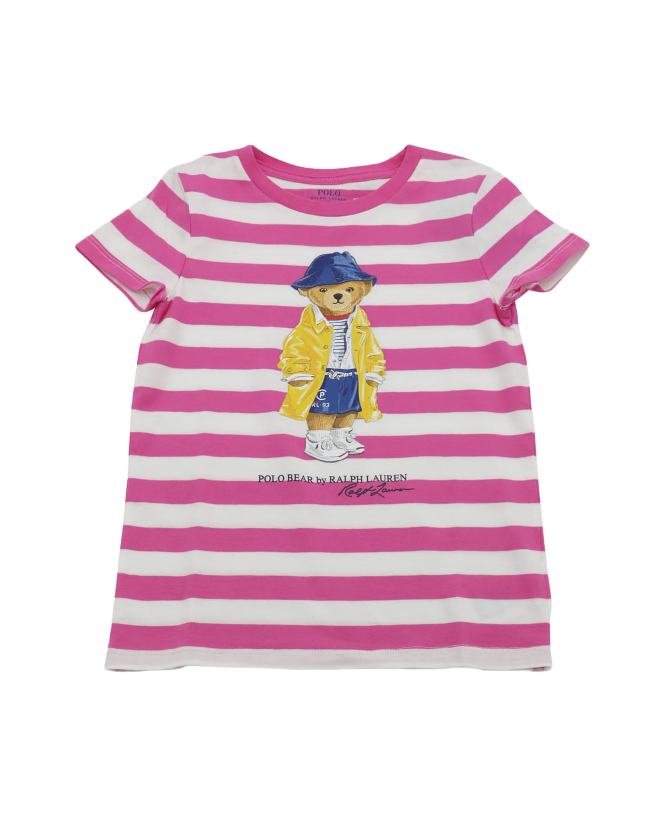 Polo Ralph Lauren Pink And White Cotton T-shirt - Pink