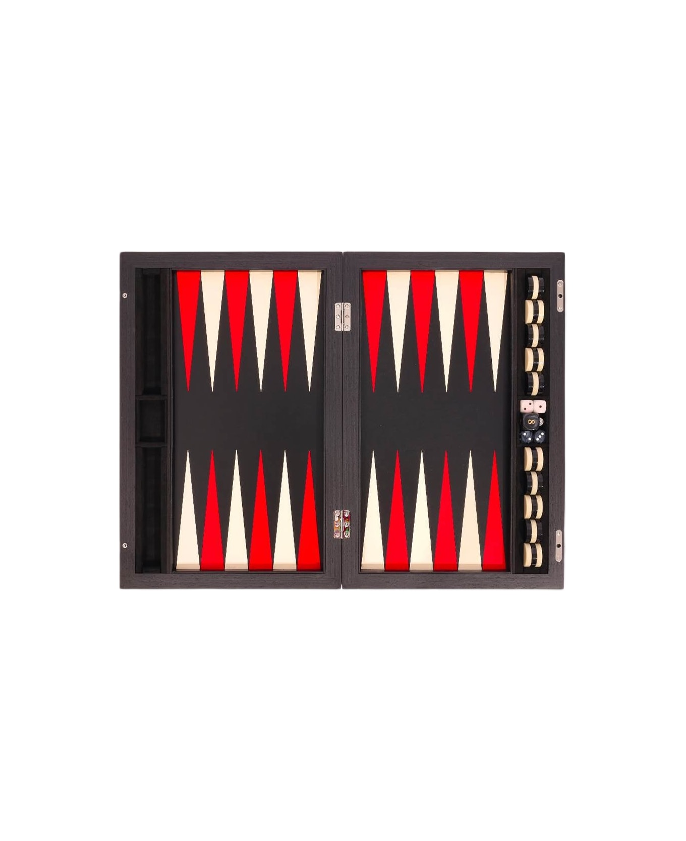 Larusmiani Carbon Fiber Backgammon Set Game - Black