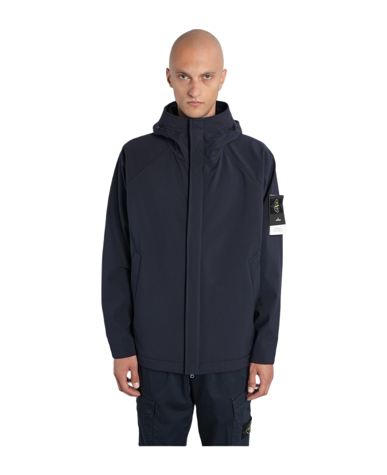 Stone Island Casual Jacket In Blue Polyester - blue