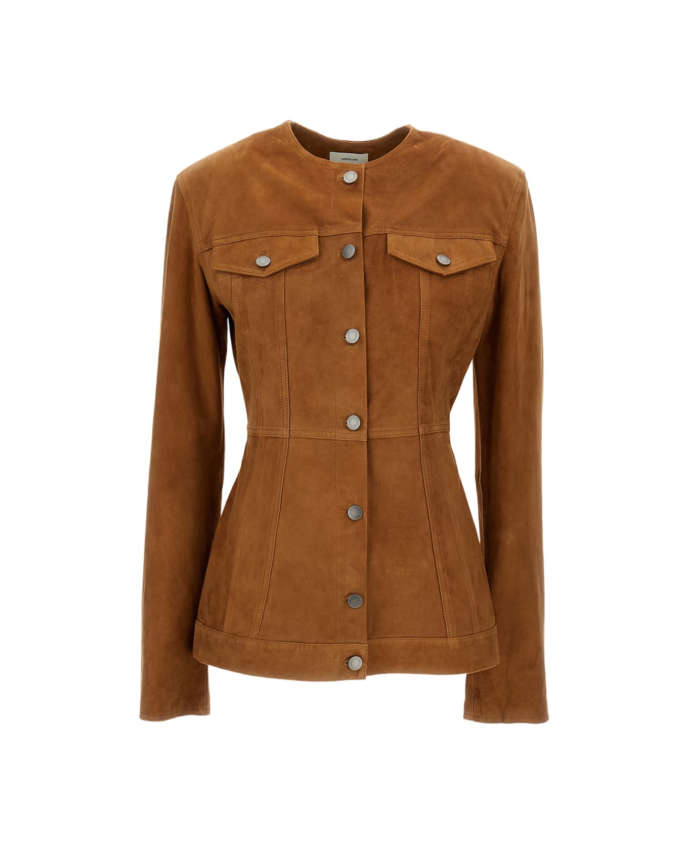 Haikure Temple Suede Jacket - Brown