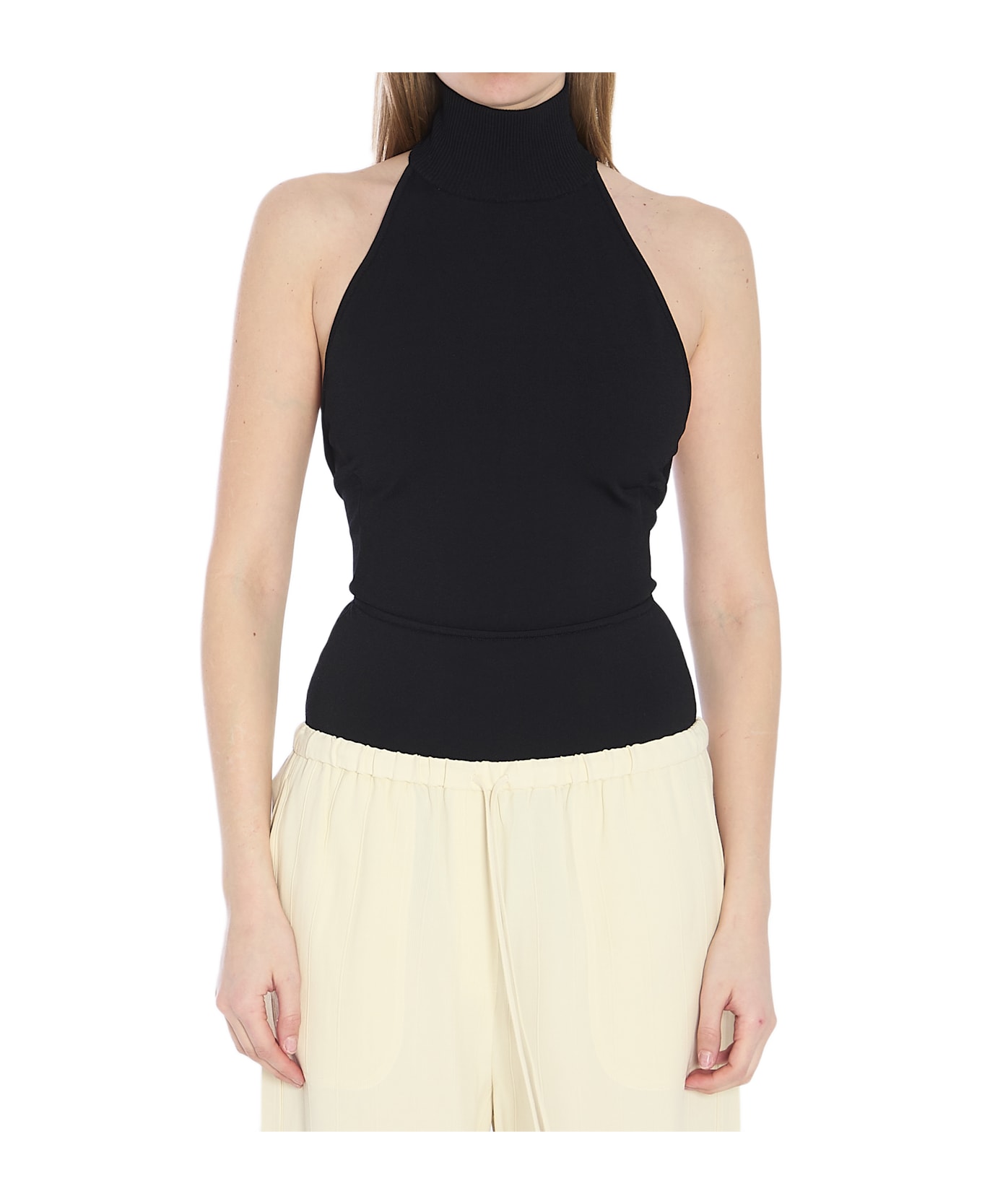 Max Mara High-neck Bodysuit - BLACK ボディスーツ