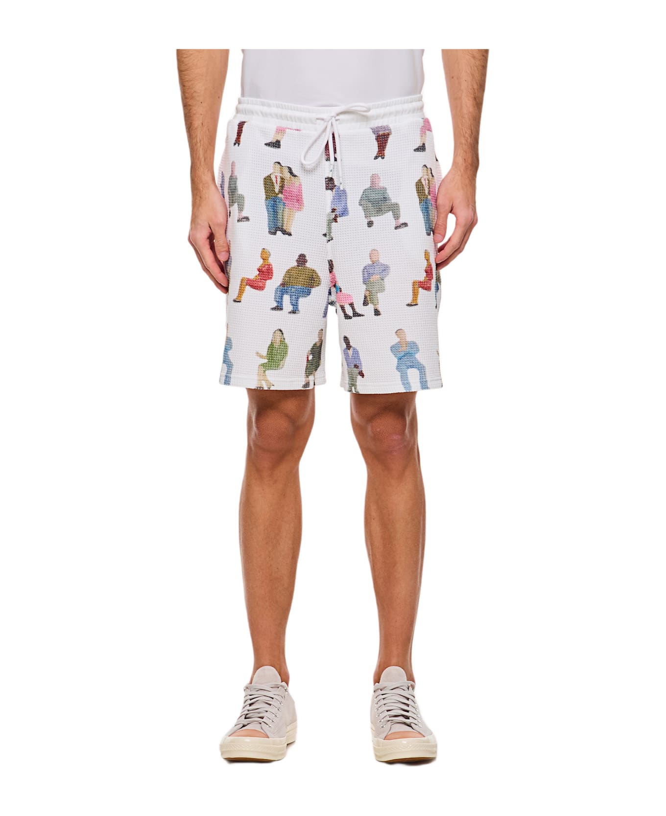 J.W. Anderson Printed Waffle Shorts - White