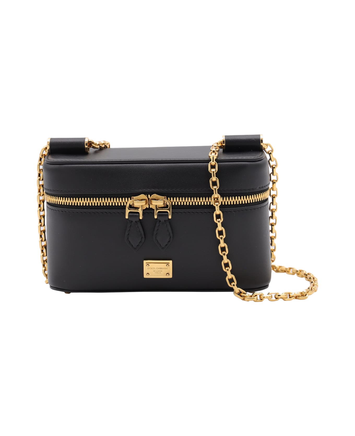 Dolce & Gabbana Black Leather Crossbody Bag - Black