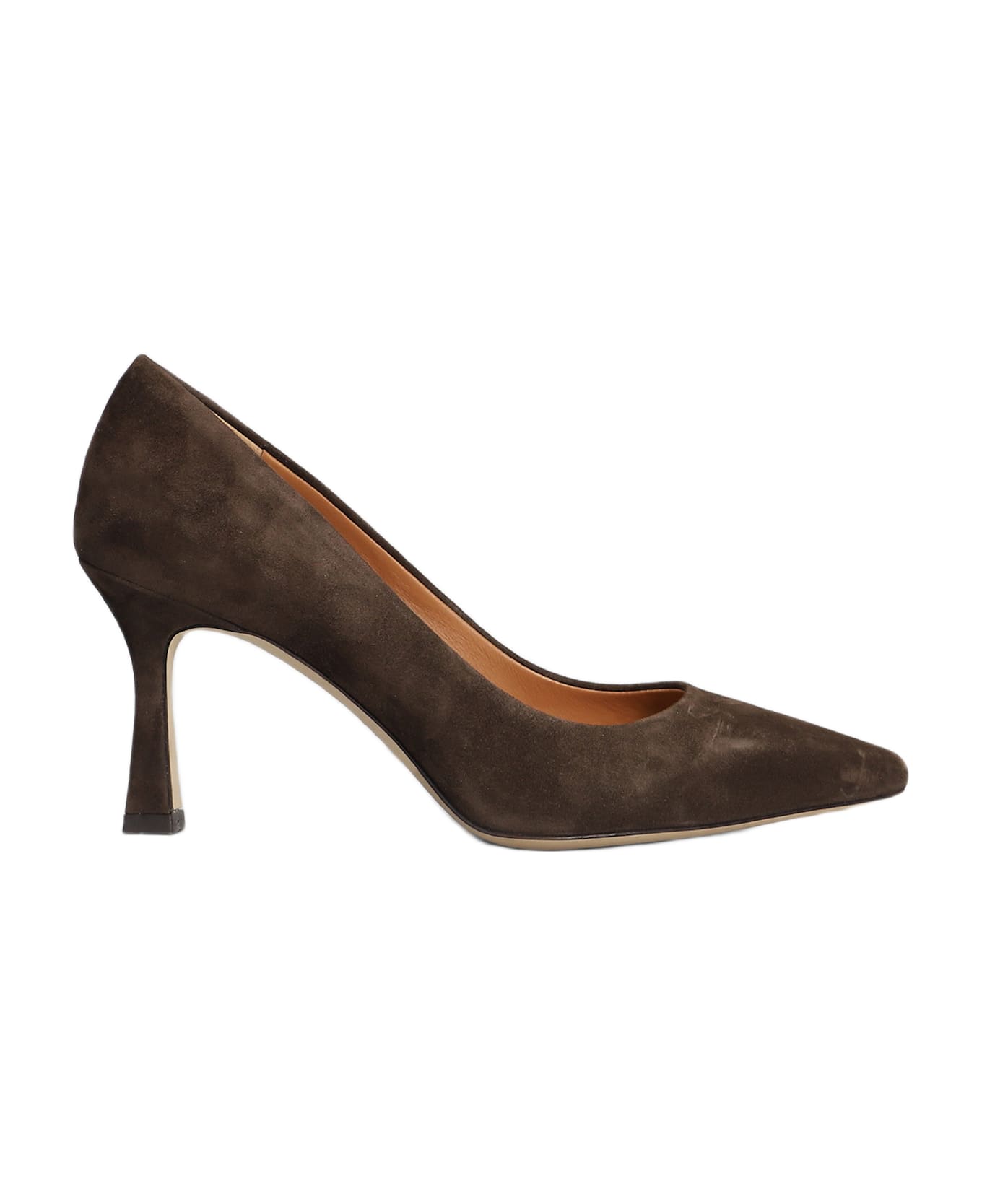 Julie Dee Pumps In Dark Brown Suede - dark brown