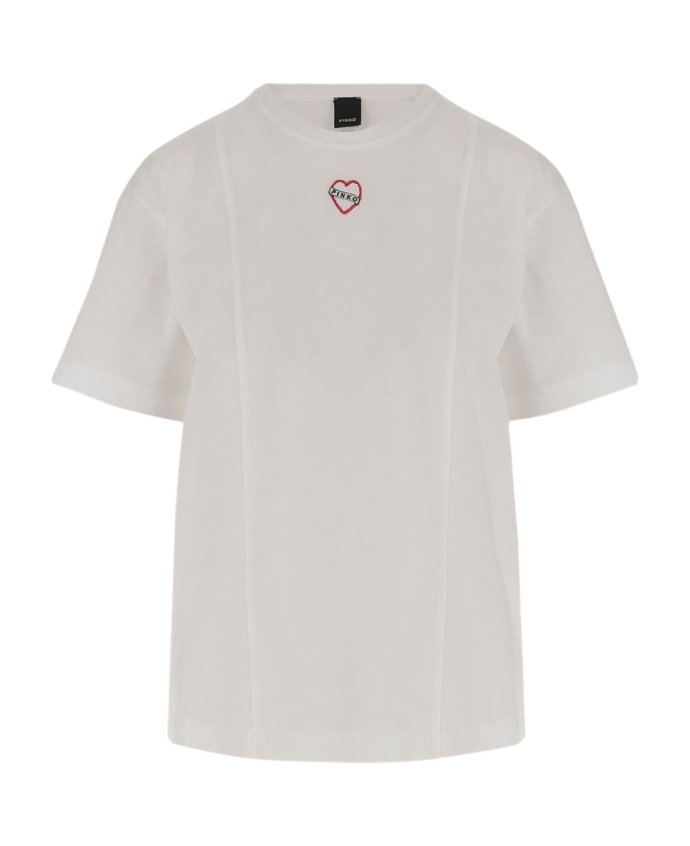 Pinko Cotton T-shirt With Logo - White
