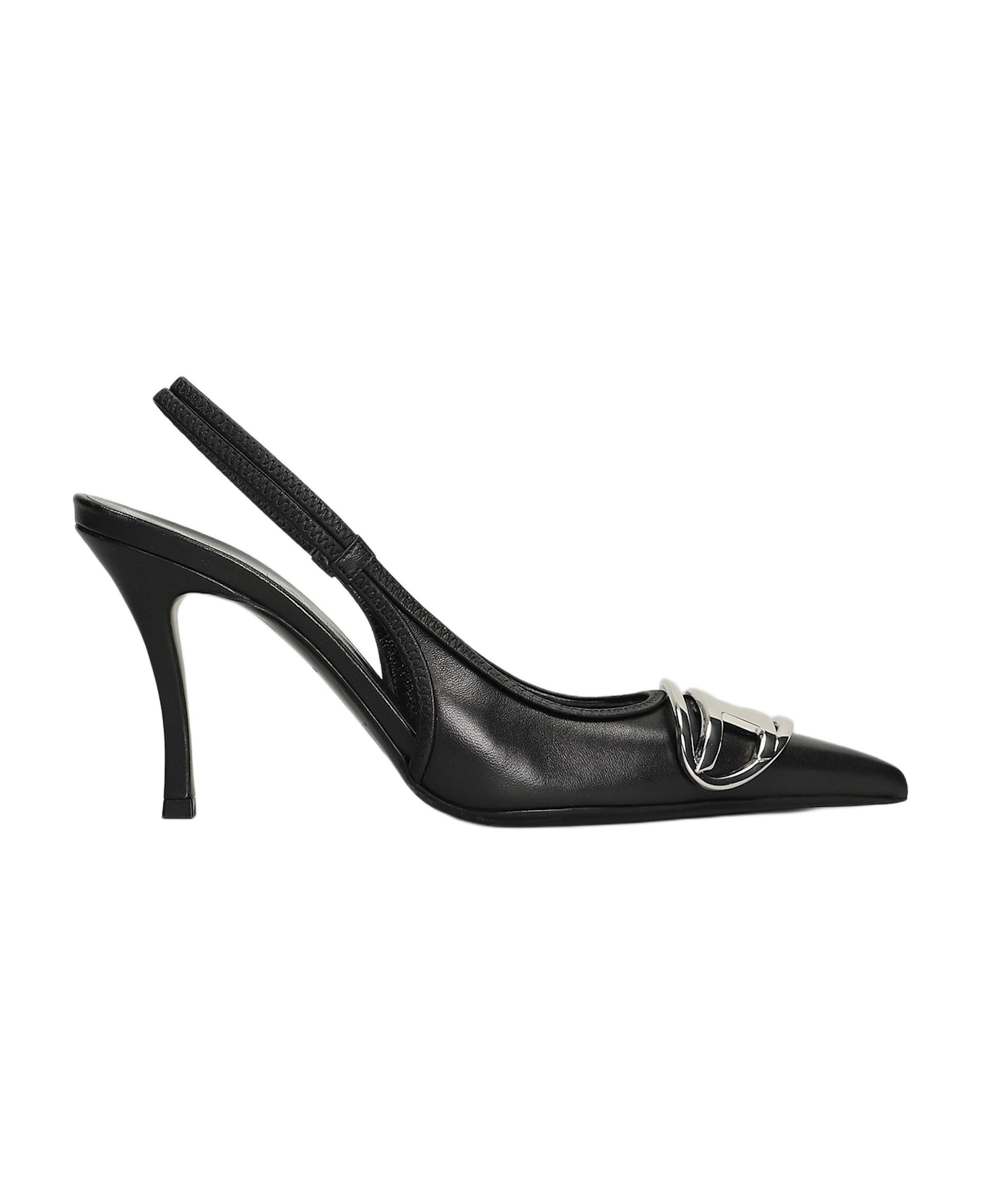 Diesel D Venus Pumps In Black Leather - black