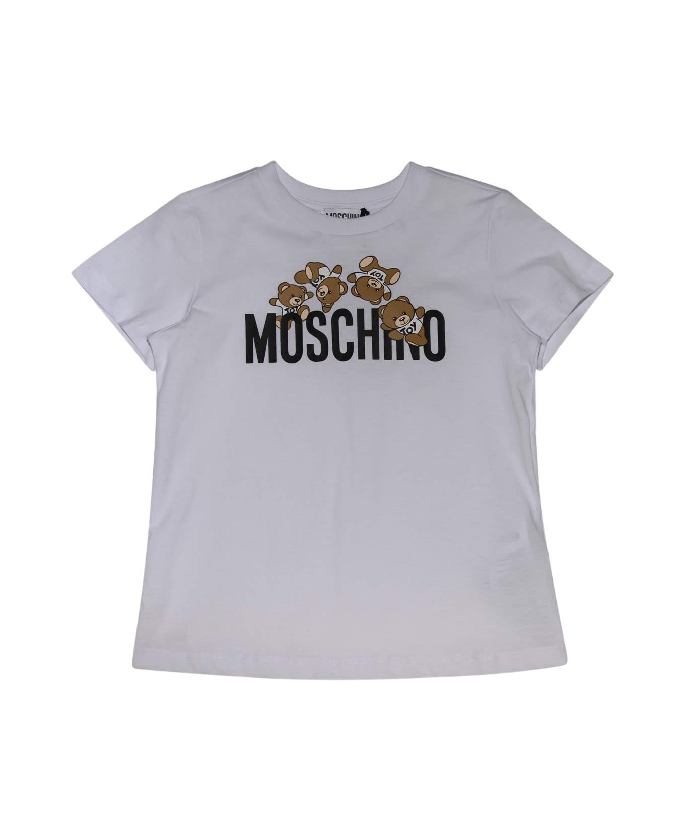 Moschino White Multicolour Cotton T-shirt - WHITE