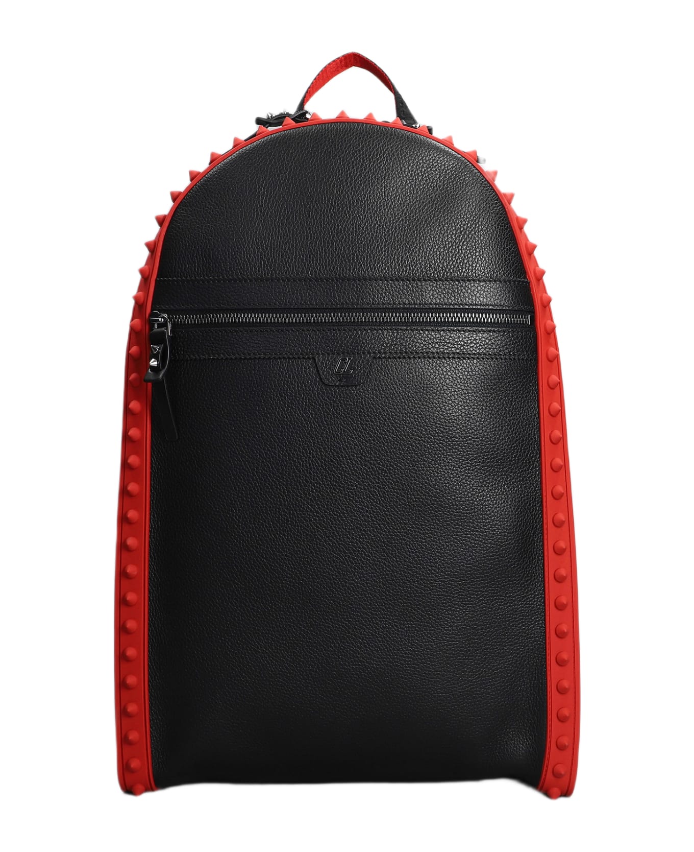Christian Louboutin Backparis Backpack In Black Canvas - Black/loubi/black バックパック
