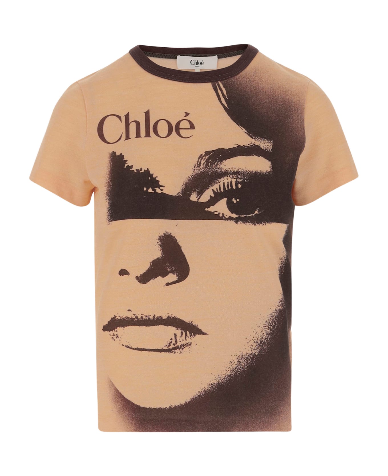 Chloé Graphic Print T-shirt - NUDE