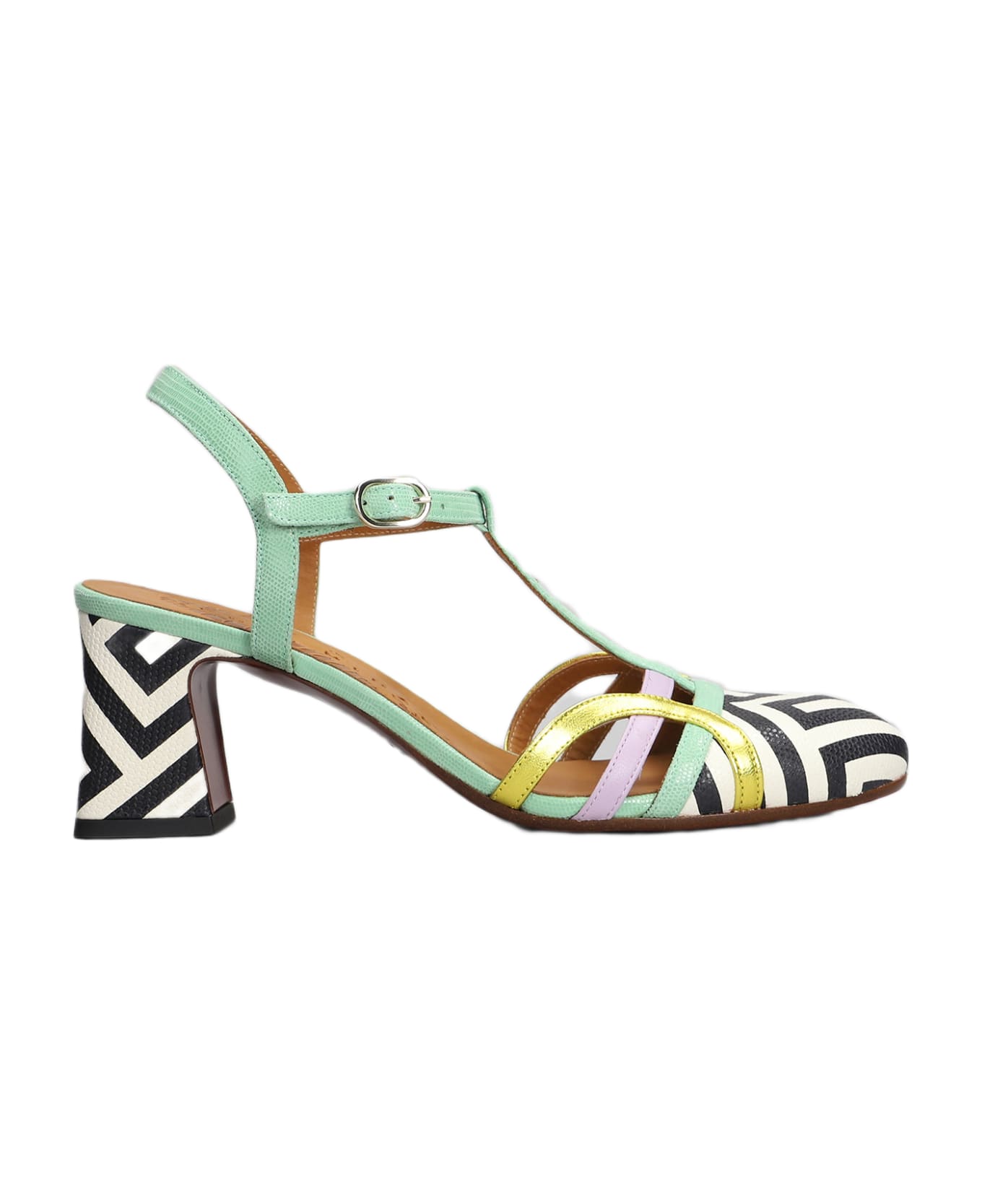 Chie Mihara Fendy Sandals In Green Leather - green