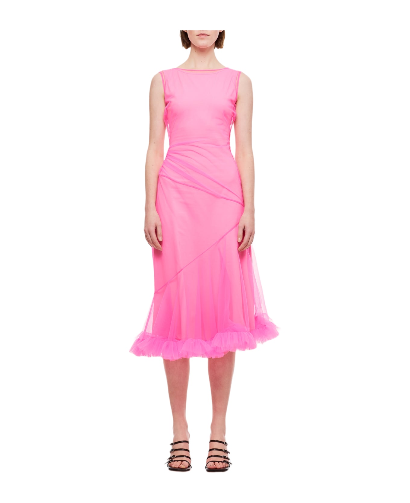 Molly Goddard Jazz Tulle Midi Dress - Pink