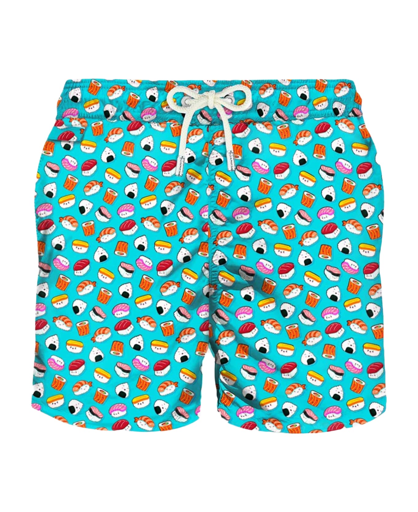 MC2 Saint Barth Light Fabric Man Swim Shorts Sushi Print - BLUE