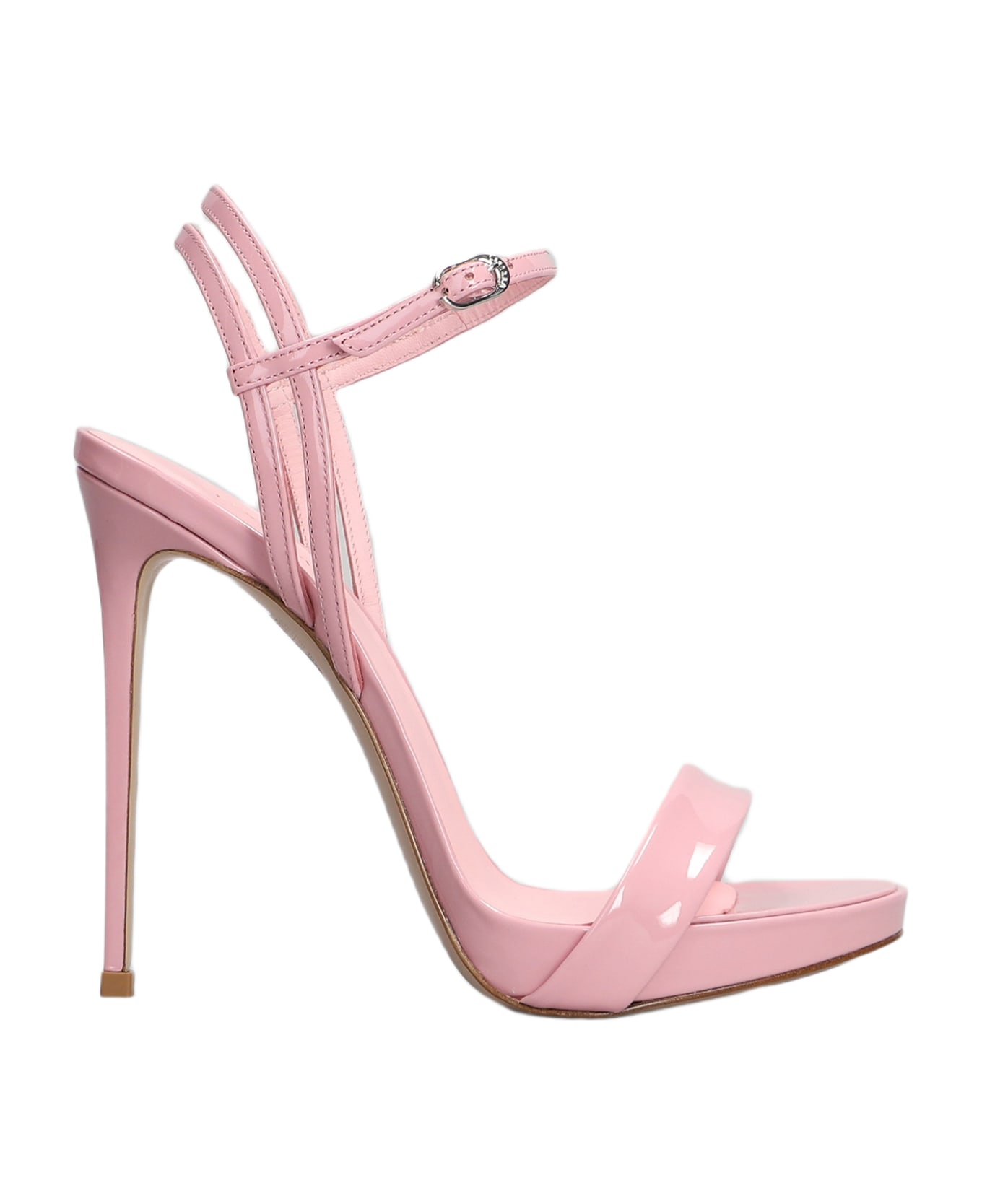 Le Silla Gwen Sandals In Rose-pink Patent Leather - rose-pink サンダル