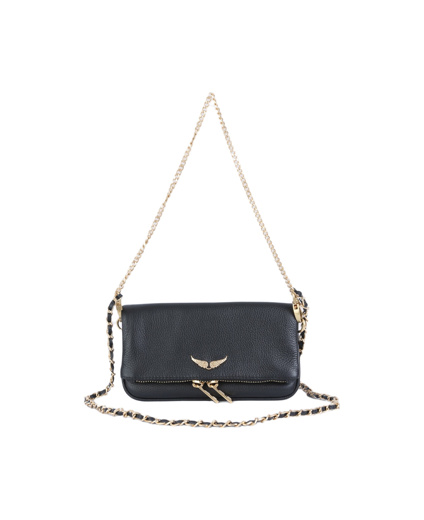 Zadig 
Voltaire Black Leather Rock Nano Shoulder Bag - Black
