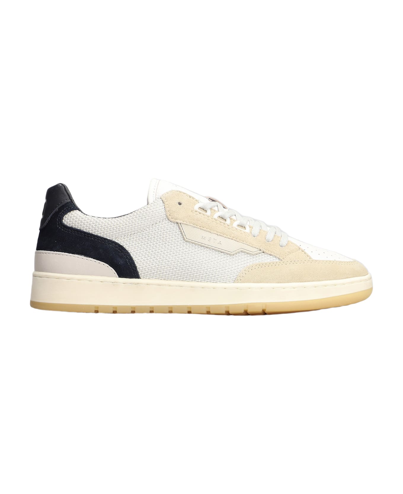 D.A.T.E. Meta Sneakers In White Leather And Fabric - white