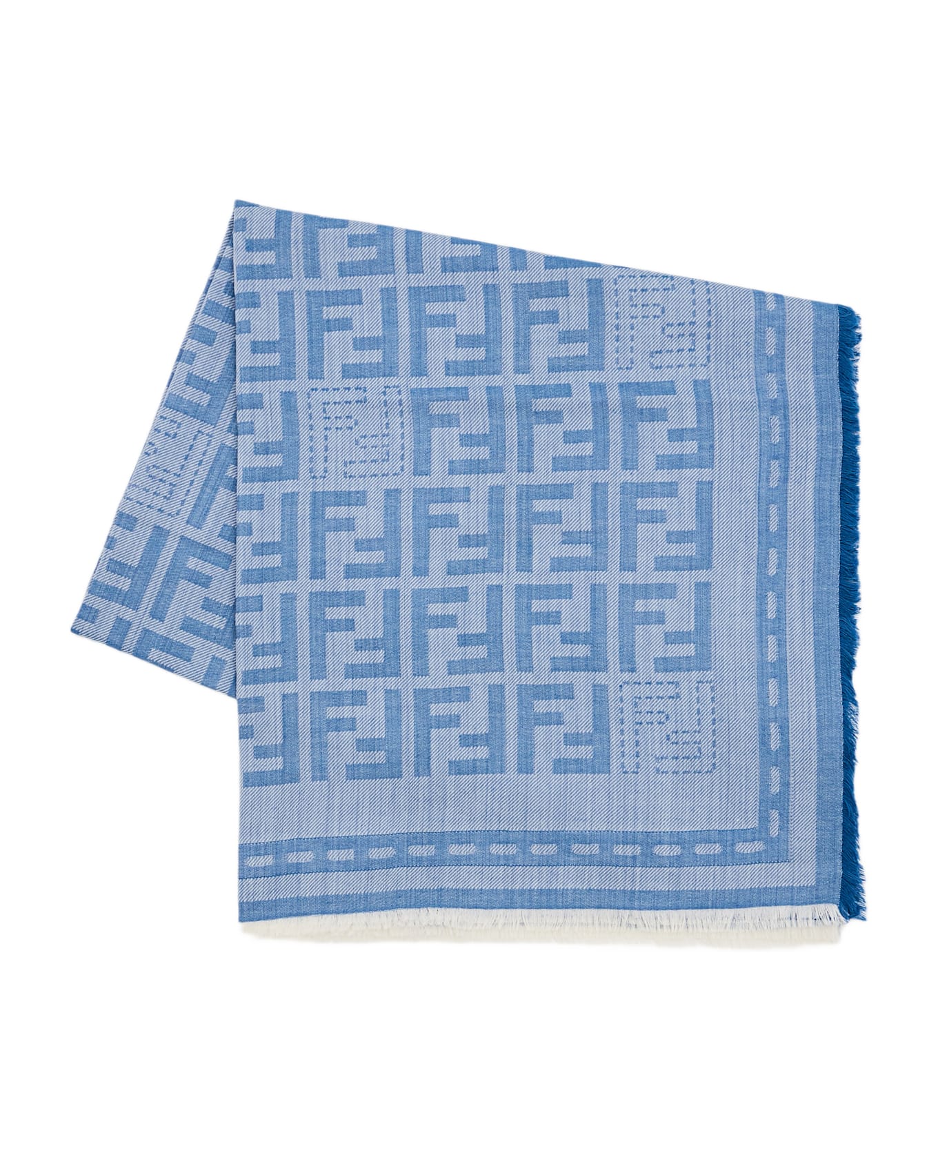 Fendi Printed Denim Shawl