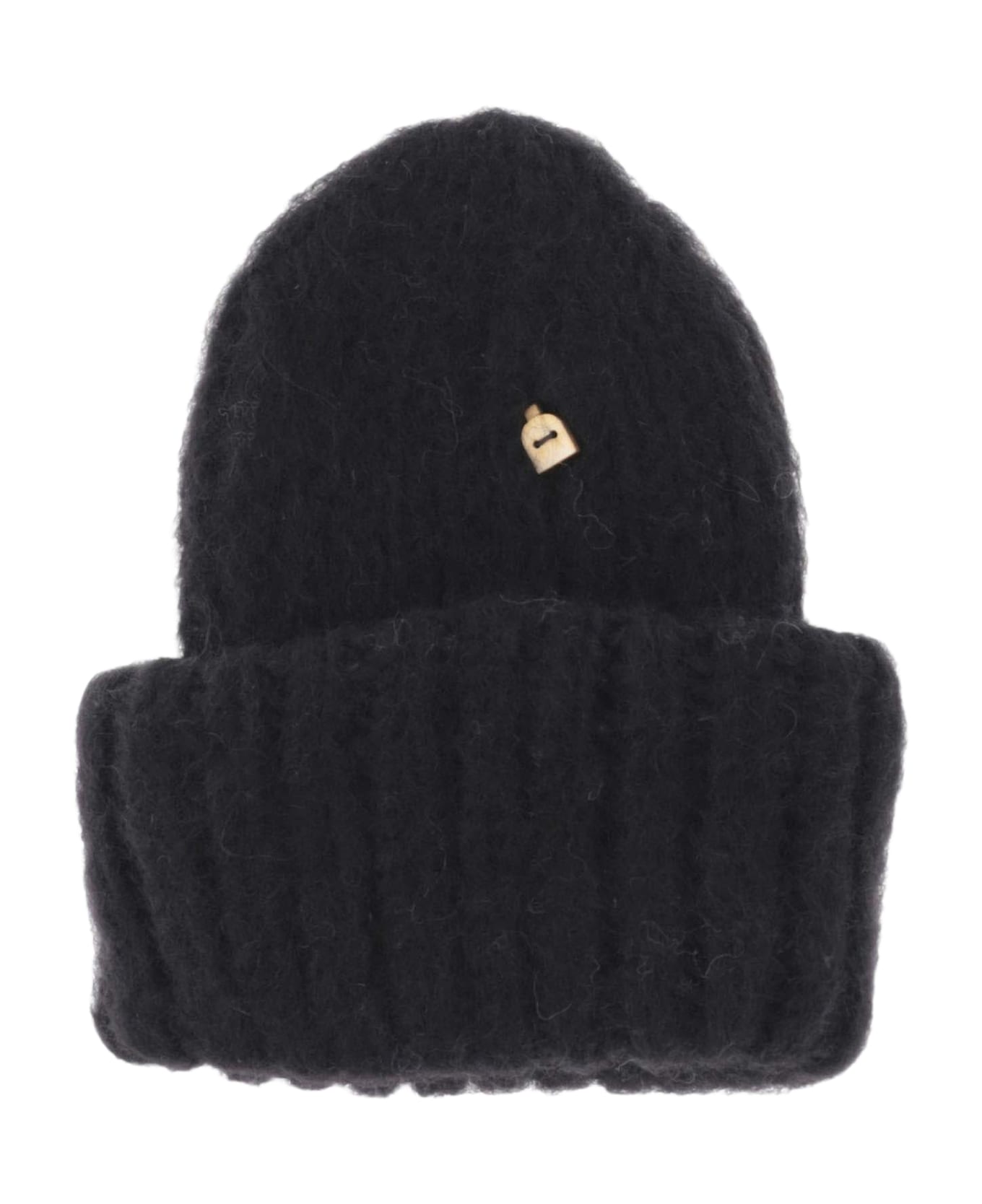 Myssy Wool Beanie Hat - Black