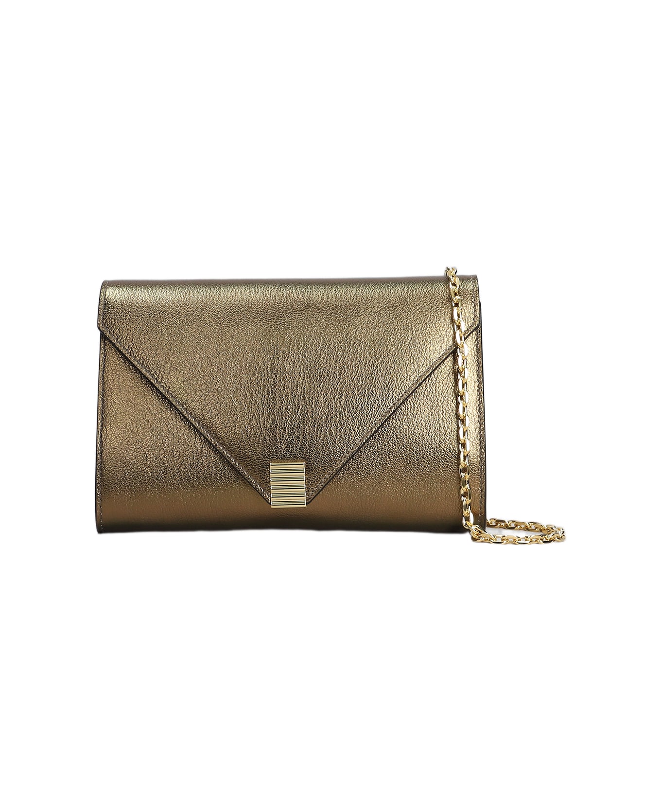 Lanvin Concerto Wallet Clutch In Bronze Leather - bronze