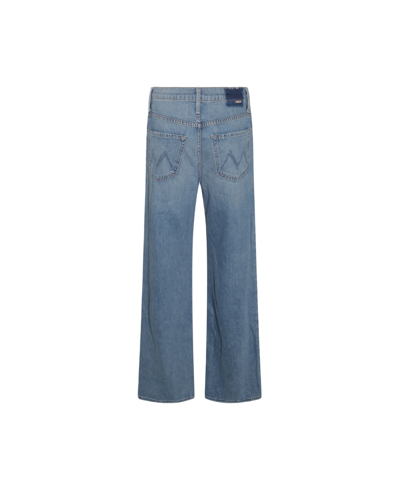 Mother Light Blue Cotton Denim Jeans - Clear Blue