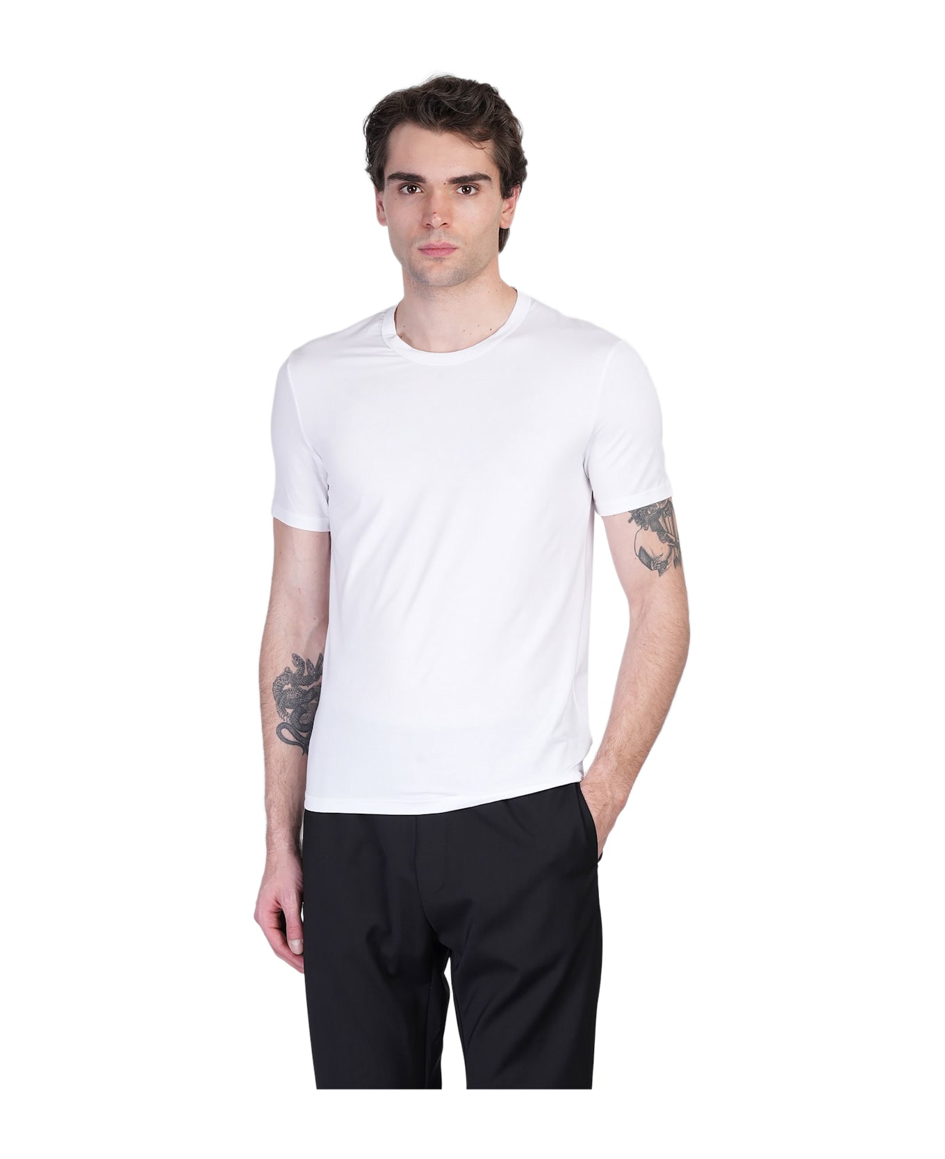 Zegna Lingerie In White Wool And Polyester - white