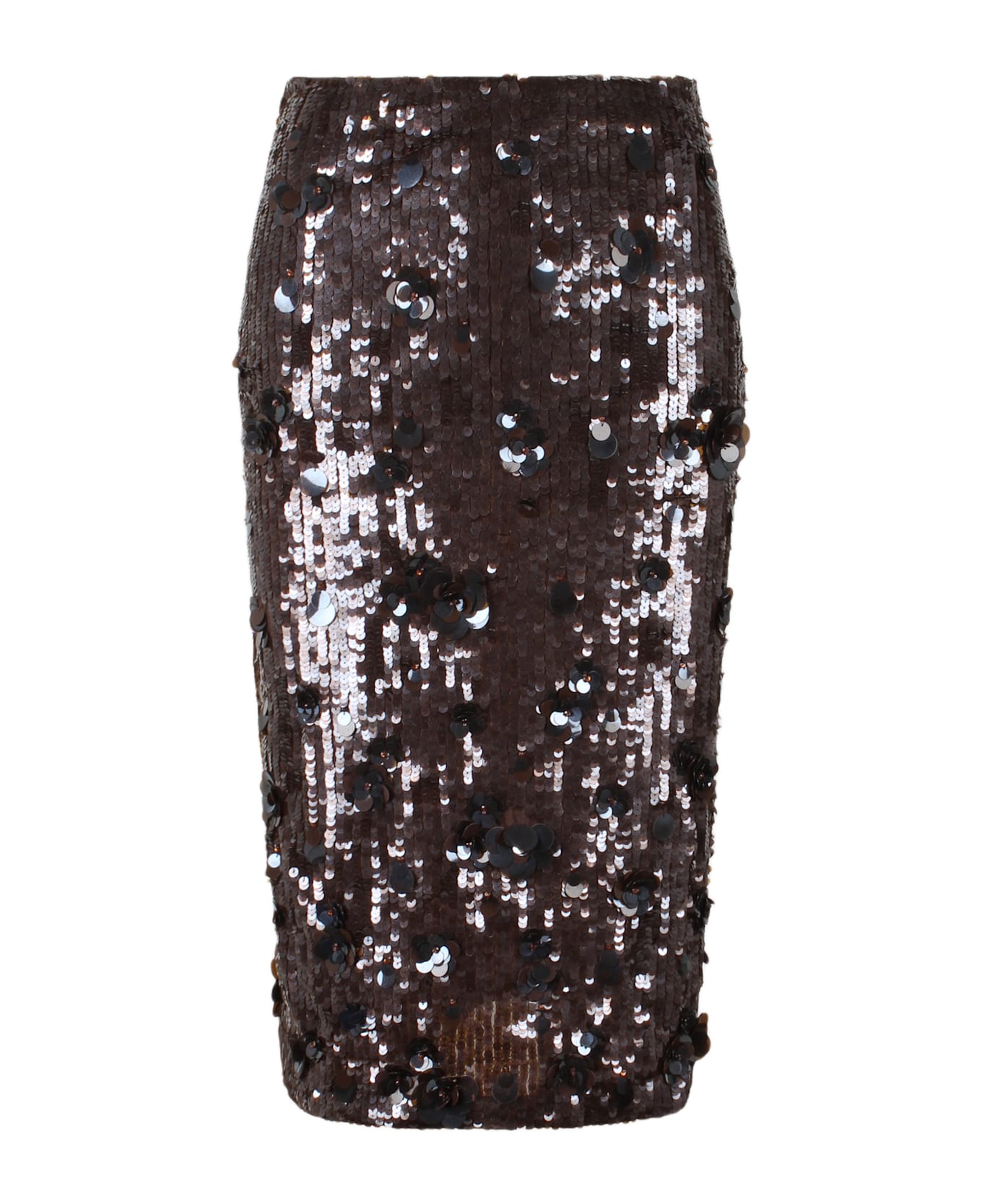 Parosh Glow Midi Skirt - Brown